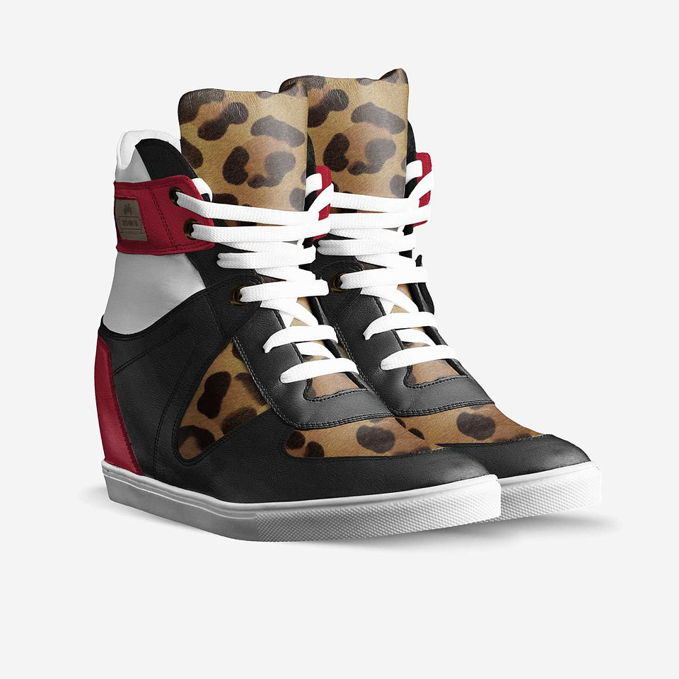 Lace Up Wedge Sneakers: Levito