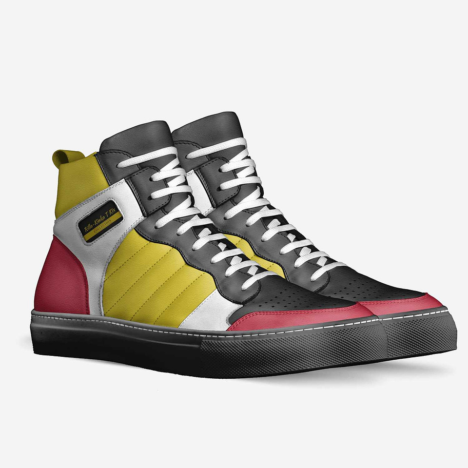 Retro Basketball High Top Shoes: Rilla Black