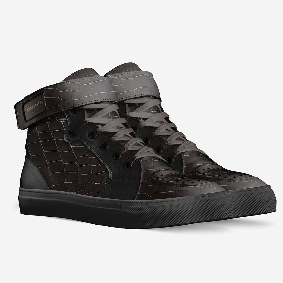 Basketball High Tops With Straps: KROX Black