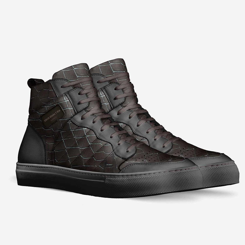 Retro Basketball High Top Shoes: KROX Black