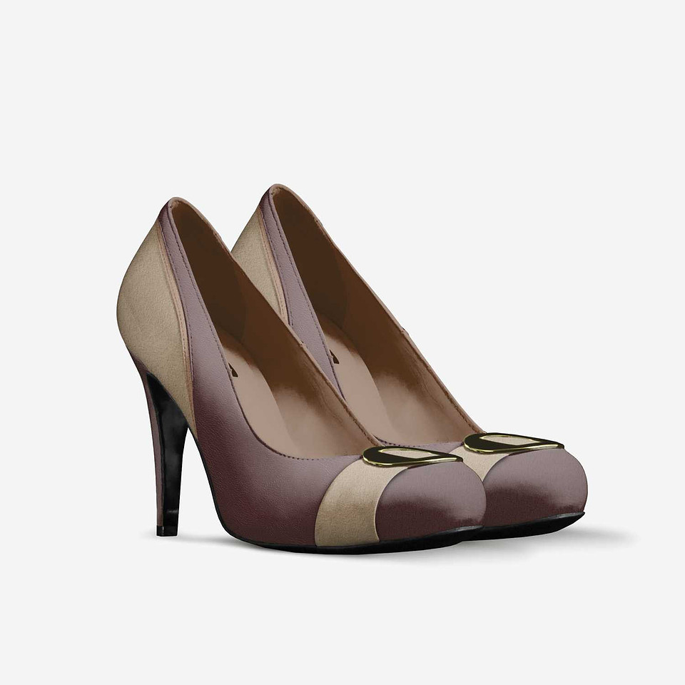 Stiletto Buckle High Heels: Brown Betty