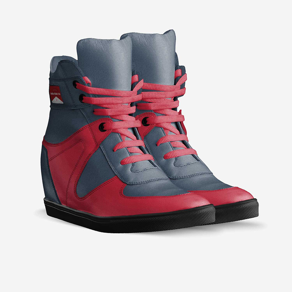Lace Up Wedge Sneakers: Reblu