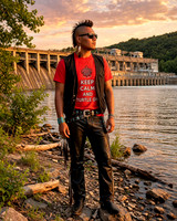 Keep Calm And Turtle On: Basic Dark T-Shirt (Red)