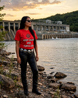 Keep Calm And Turtle On: Basic Dark T-Shirt (Red)