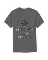 Keep Calm And Turtle On: Basic Dark T-Shirt (Dark Grey)