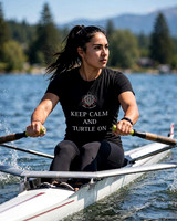 Keep Calm And Turtle On: Basic Dark T-Shirt (Black)