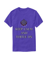 Keep Calm And Turtle On: Basic Dark T-Shirt (Purple)