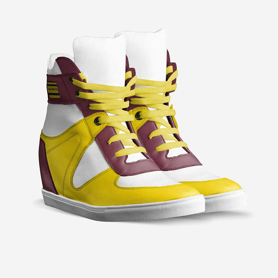Lace Up Wedge Sneakers: Trojan