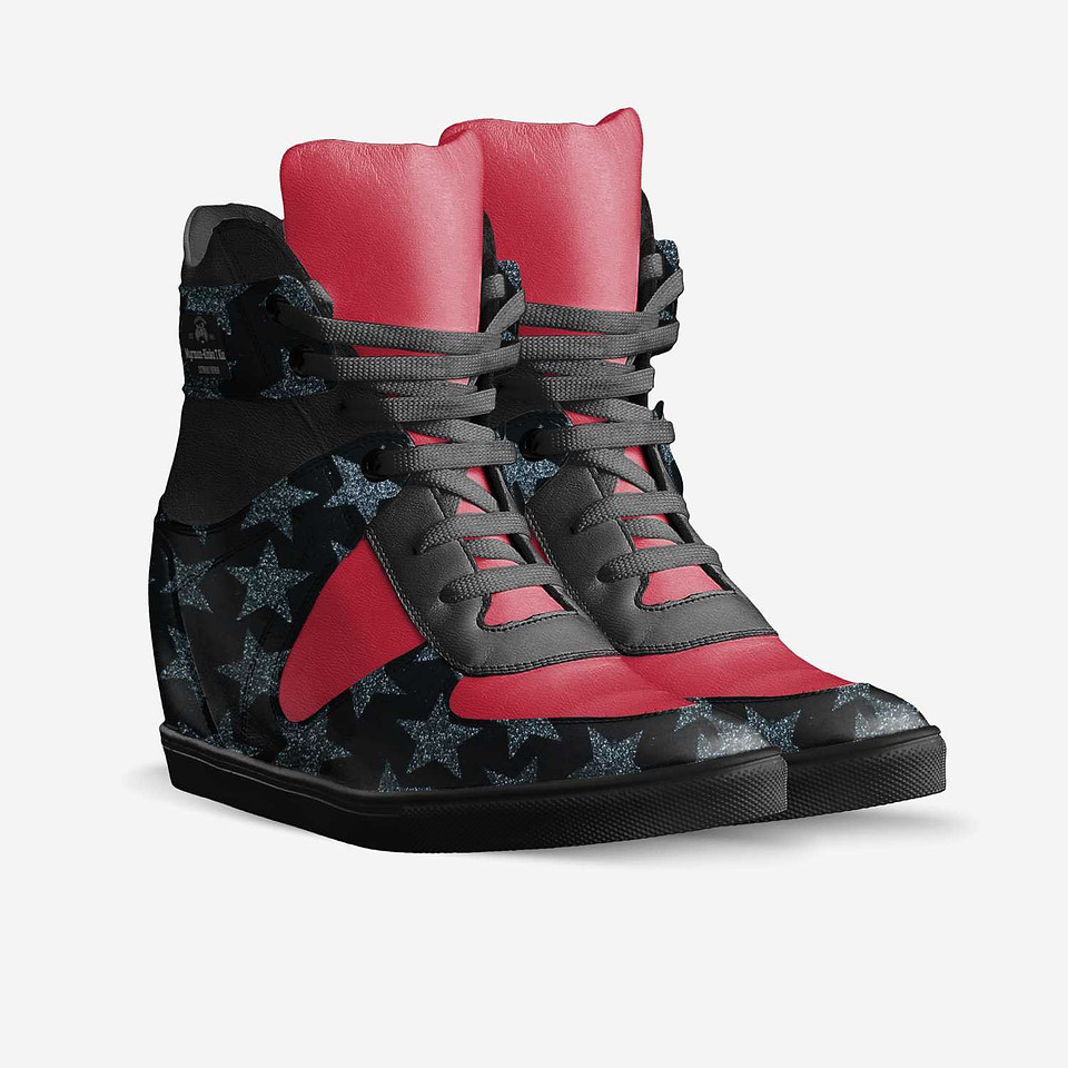 Lace Up Wedge Sneakers: Myrman