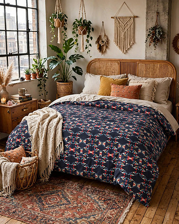 Duvet Cover: Running Deer: ᎠᏓᏟᏒᎢ ᎠᏫᎢᎾᎨᎡᎯ: a-da-tli-sv-i a-wi-i-na-ge-e-hi