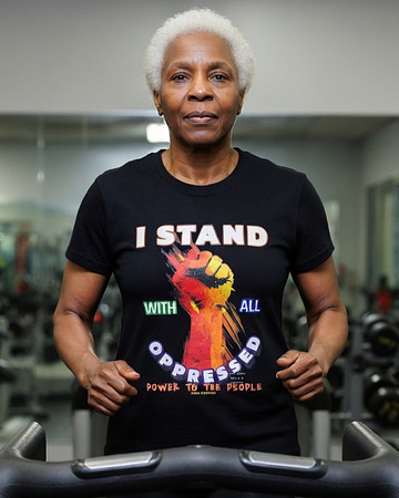 I Stand With All Oppressed - Power To The People: Active T-Shirt