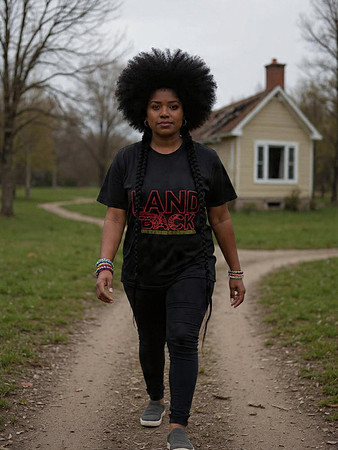 Landback Feather Flyer: Active T-Shirt (Black)
