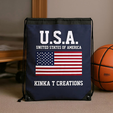 U.S.A: Drawstring Bag:
