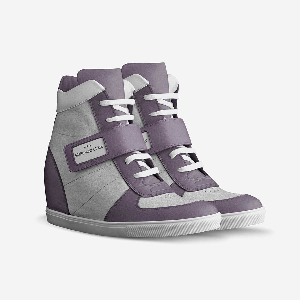 High Top Wedge Sneakers: Grapo