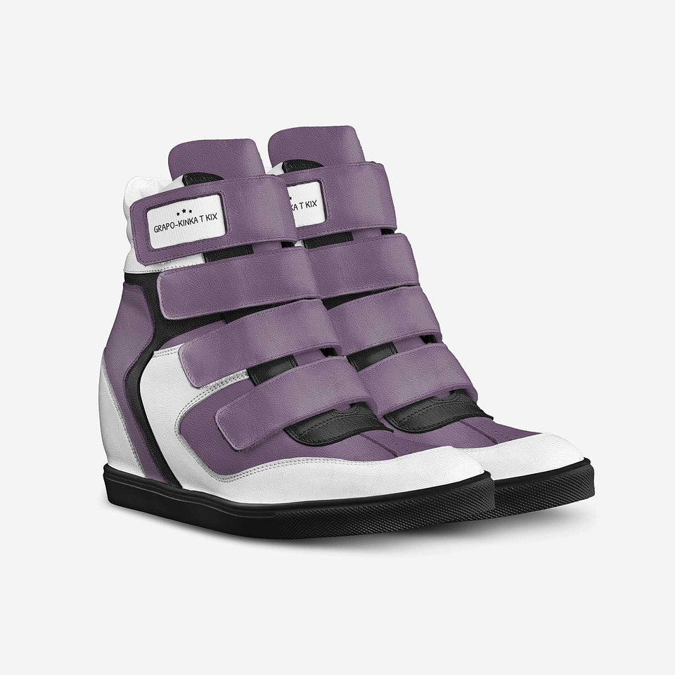 Velcro Wedge Sneakers: Grapo