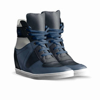 Lace Up Wedge Sneakers: Pantha