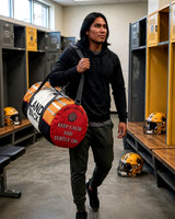 Keep Calm & Turtle On Land Back: Duffle Bag