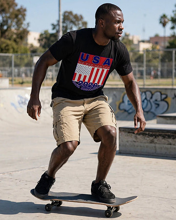 U.S.A. WTP CG 2026: Basic Dark T-Shir (Black)