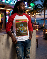 24X7X365 Perseverance: Baseball Style ¾ Raglan Sleeve T-Shirt (White/Red)