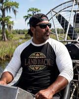 Land Back Above & Below: Baseball Style ¾ Raglan Sleeve T-Shirt (Black/White)