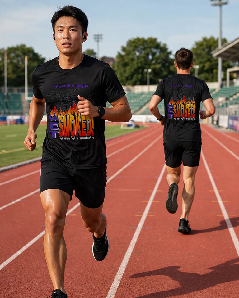 Bella+Canvas Jersey Short Sleeve T-Shirt: Play With A Dragon. Get Smoked
