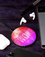 Wireless Cell Phone Charger: #WOKE (pink)