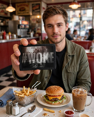 Tri-Fold Nylon Wallet: #WOKE (rbg)