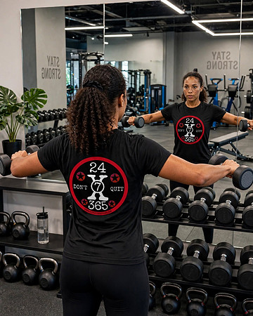 Bella+Canvas Slim Fit T-Shirt (Black): 24X7X365 Don't Quit