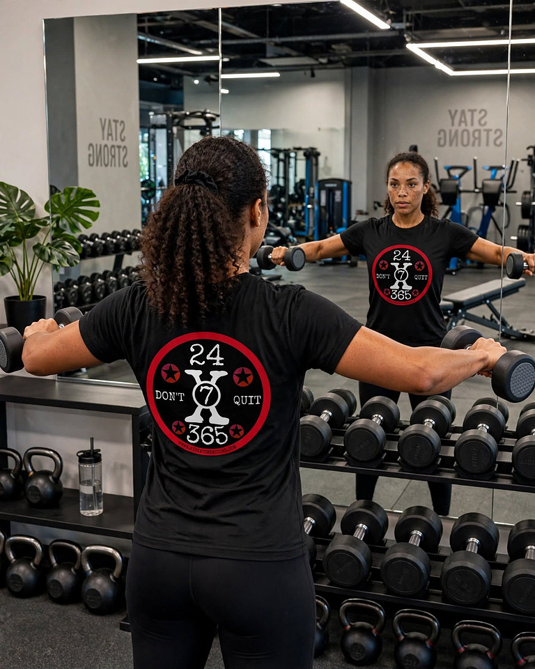Bella+Canvas Slim Fit T-Shirt (Black): 24X7X365 Don't Quit