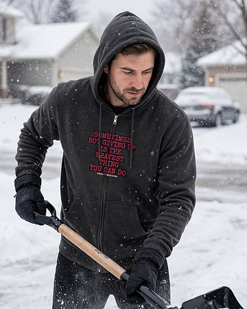 Zipped Hoodie: Sometimes Not Giving Up Is The Bravest Thing You Can Do