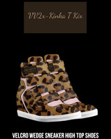 Velcro Wedge Sneaker High Top Shoes: VV2x