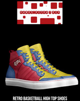 Retro Basketball High Tops: Hawks White