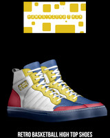 Retro Basketball High Tops: Hawks Blue