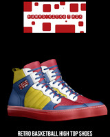 Retro Basketball High Tops: Hawks Red