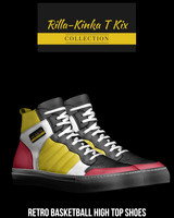 Retro Basketball High Top Shoes (Black): Rilla