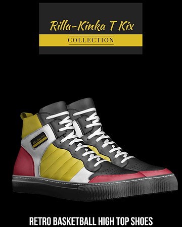 Retro Basketball High Top Shoes (Black): Rilla