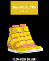 Velcro Wedge Sneakers: Sherbi