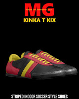 Striped Indoor Soccer Style Shoes: M.G.