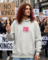 Premium Oversized Hoodie (Bone): Freedom Is Free. Control Carriers Costs