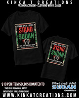 Basic Dark T-Shirt (Black): Stand With Sudan