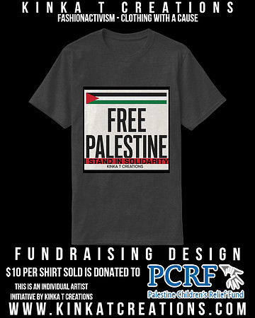 Basic Dark T-Shirt (Heather): Free Palestine - I Stand In Solidarity