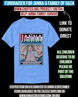 Basic Dark T-Shirt (Carolina Blue): Janna From Gaza