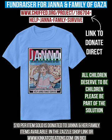 Basic Dark T-Shirt (Carolina Blue): Janna From Gaza