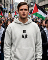 Premium Oversized Hoodie (Bone): No War