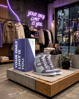 High Top Wedge Sneakers: Grapo