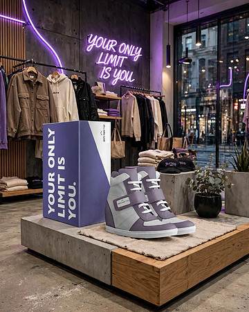 High Top Wedge Sneakers: Grapo