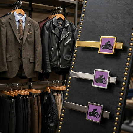 Neck Tie Bars (Purple): Cafe Racer