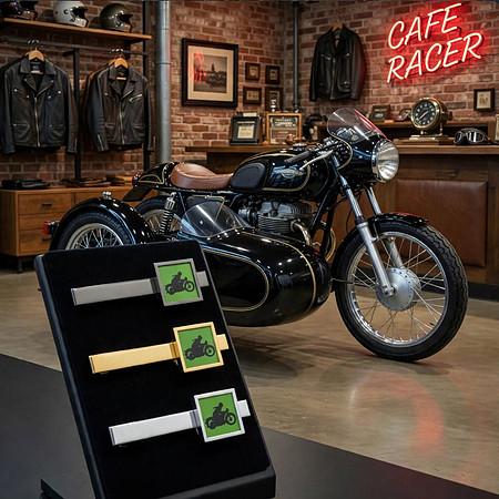 Neck Tie Bars (Green): Cafe Racer