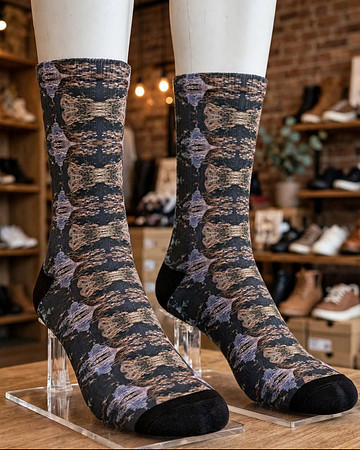 Crew Socks: Blue Rhythm