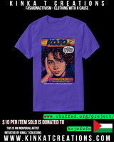 Basic Dark T-Shirt (Purple): Kojo From Gaza